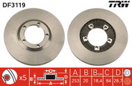 TRW Brake disc DF3119 set of 2 - Brake Disc