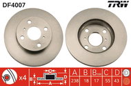 TRW Brake disc DF4007 set of 2 - Brake Disc