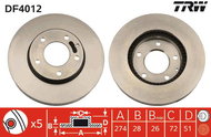 TRW Brake disc DF4012 set of 2 - Brake Disc