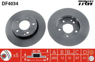 TRW Brake disc DF4034 set of 2 - Brake Disc