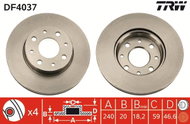 TRW Brake disc DF4037 set of 2 - Brake Disc