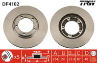 TRW Brake disc DF4102 set of 2 - Brake Disc