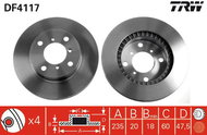 TRW Brake disc DF4117 set of 2 - Brake Disc