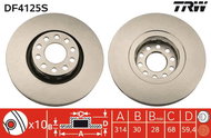 TRW Brake disc DF4125S set of 2 - Brake Disc