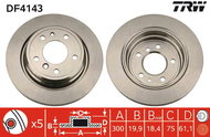 TRW Brake disc DF4143 set of 2 - Brake Disc