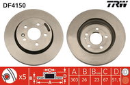 TRW Brake disc DF4150 set of 2 - Brake Disc