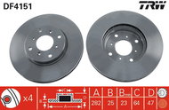 TRW Brake disc DF4151 set of 2 - Brake Disc