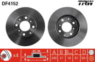 TRW Brake disc DF4152 set of 2 - Brake Disc