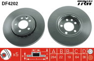 TRW Brake disc DF4202 set of 2 - Brake Disc