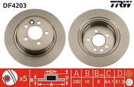 TRW Brake disc DF4203 set of 2 - Brake Disc