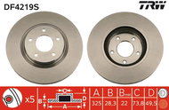 TRW Brake disc DF4219S set of 2 - Brake Disc