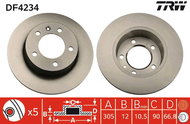 TRW Brake disc DF4234 set of 2 - Brake Disc