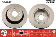 TRW Brake disc DF4247 set of 2 - Brake Disc