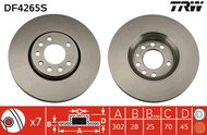 TRW Brake disc DF4265S set of 2 - Brake Disc