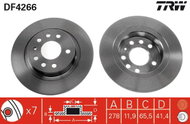 TRW Brake disc DF4266 set of 2 - Brake Disc