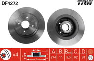 TRW Brake disc DF4272 set of 2 - Brake Disc