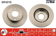 TRW Brake disc DF4315 set of 2 - Brake Disc
