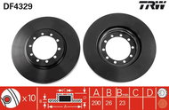 TRW Brake disc DF4329 set of 2 - Brake Disc