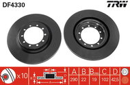 TRW Brake disc DF4330 set of 2 - Brake Disc
