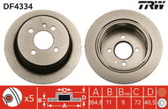 TRW Brake disc DF4334 set of 2 - Brake Disc