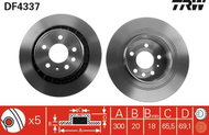 TRW Brake disc DF4337 set of 2 - Brake Disc