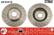 TRW Brake disc DF4341S set of 2 - Brake Disc