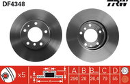 TRW Brake disc DF4348 set of 2 - Brake Disc