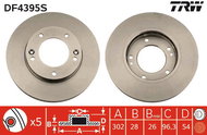 TRW Brake disc DF4395S set of 2 - Brake Disc