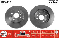TRW Brake disc DF4410 set of 2 - Brake Disc