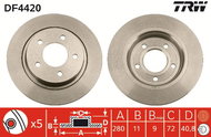 TRW Brake disc DF4420 set of 2 - Brake Disc
