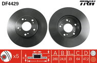 TRW Brake disc DF4429 set of 2 - Brake Disc