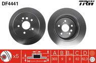 TRW Brake disc DF4441 set of 2 - Brake Disc