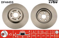 TRW Brake Disc DF4445S set of 2 - Brake Disc
