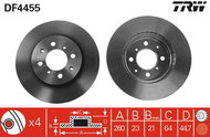 TRW Brake disc DF4455 set of 2 - Brake Disc