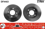 TRW Brake disc DF4463 set of 2 - Brake Disc