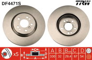 TRW Brake disc DF4471S set of 2 - Brake Disc