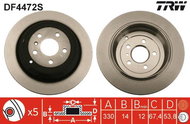 TRW Brake disc DF4472S set of 2 - Brake Disc