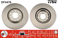TRW Brake disc DF4476 set of 2 - Brake Disc