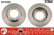 TRW Brake disc DF4506 set of 2 - Brake Disc