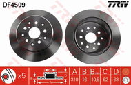 TRW Brake disc DF4509 set of 2 - Brake Disc