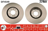 TRW Brake disc DF4549 set of 2 - Brake Disc