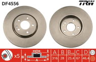 TRW Brake disc DF4556 set of 2 - Brake Disc