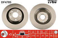 TRW Brake disc DF4785 set of 2 - Brake Disc
