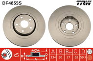 TRW Brake Disc DF4855S set of 2 - Brake Disc