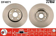 TRW Brake disc DF4871 set of 2 - Brake Disc