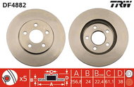 TRW Brake disc DF4882 set of 2 - Brake Disc
