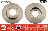 TRW Brake disc DF4924S set of 2 - Brake Disc
