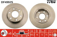 TRW Brake disc DF4992S set of 2 - Brake Disc