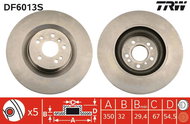 TRW Brake Disc DF6013S set of 2 - Brake Disc