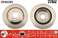 TRW Brake disc DF6028S set of 2 - Brake Disc